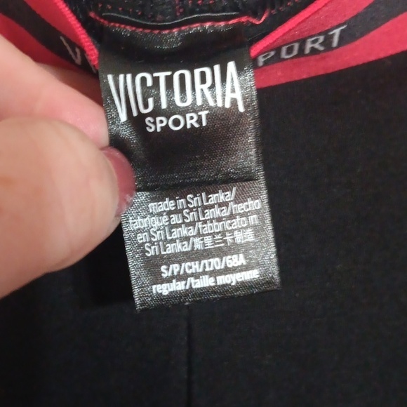 Victoria's Secret Sport Black Red Leggings Size Small - Picture 2 of 5